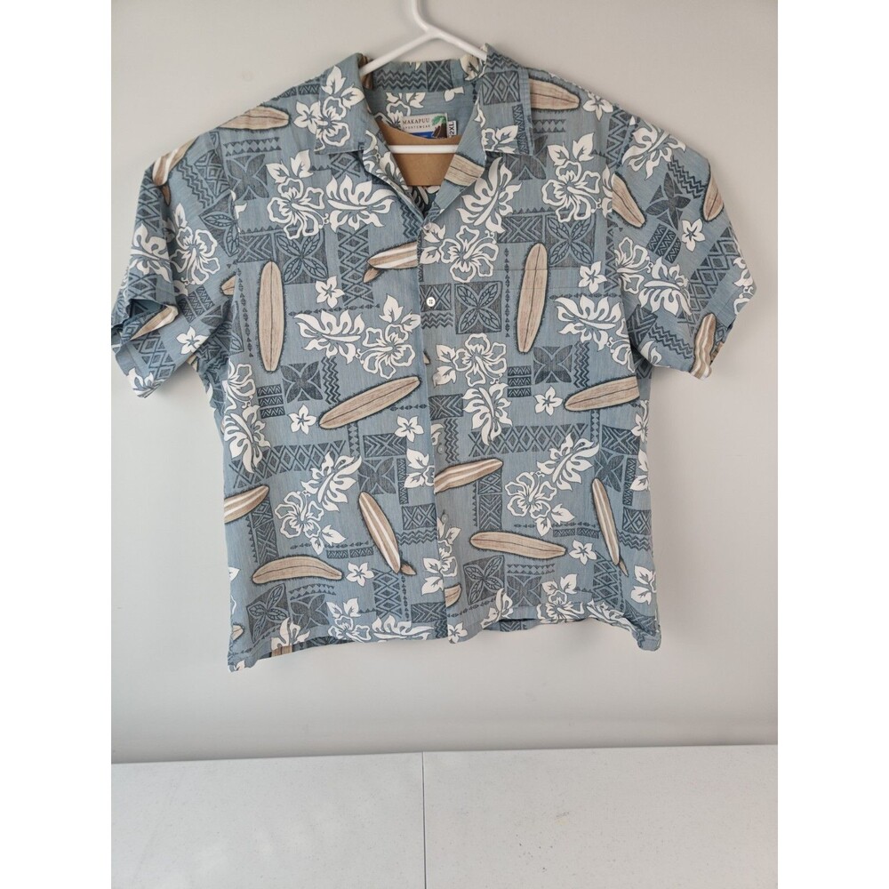 Vintage Makapuu Hawaiian Shirt Aloha Surfboards Floral  Men's 2XL Made In USA